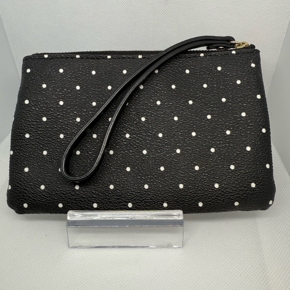 Kate Spade Black Polka Dot Storybook Lining Wristlet - Picture 2 of 4